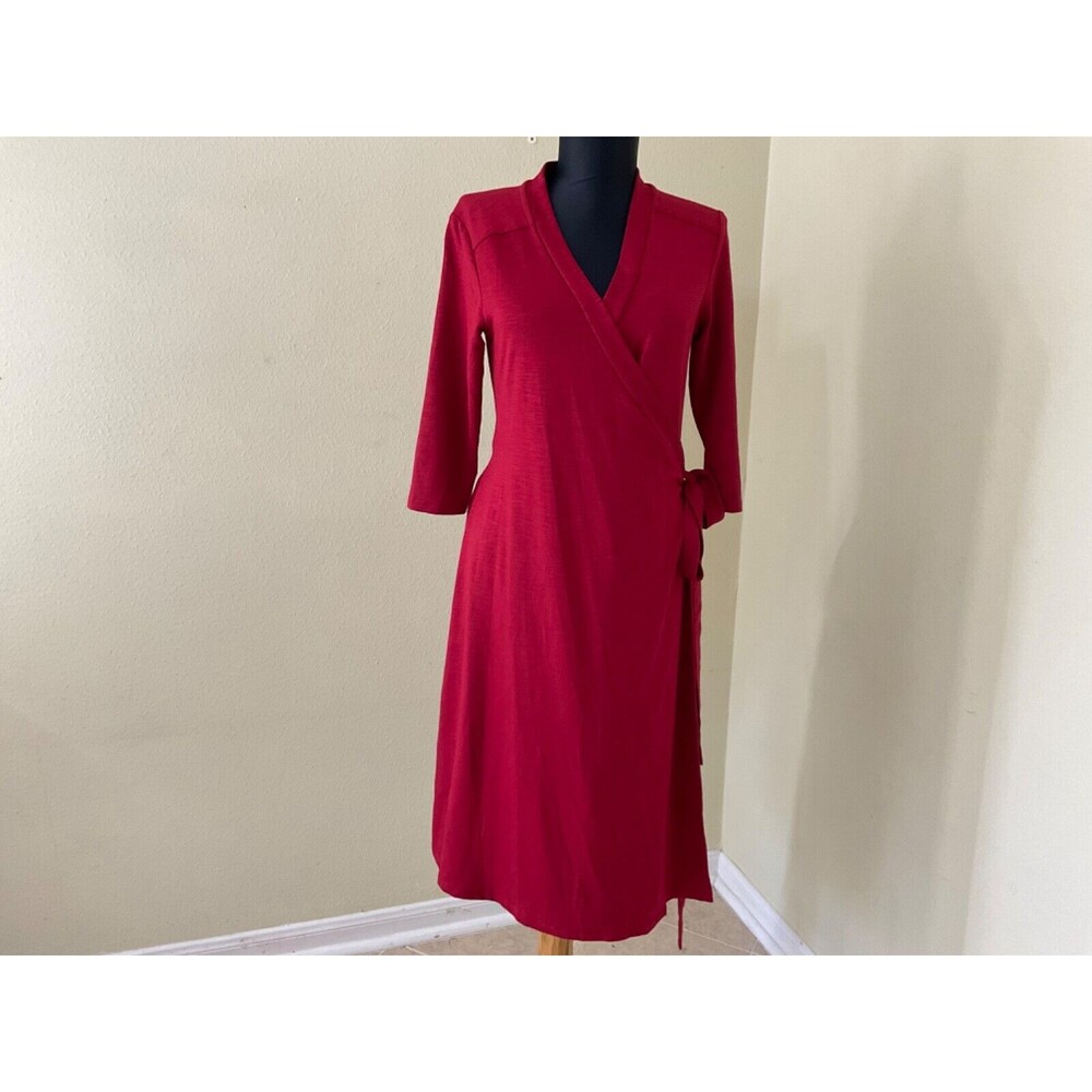 NWT Angel Maternity Jersey Maternity Wrap Dress XS 3/4 Sleeve V-Neck Work Casual